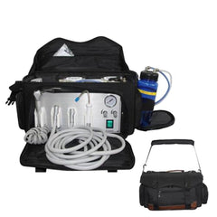 Portable Dental Unit with Air Compressor Suction System - 410W Mobile 3 Way Syringe