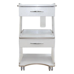 Dental Mobile Cart Medical Rolling Trolley - 3 Layer with Socket and Water Bottle