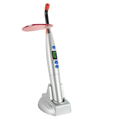Dental Wireless LED Curing Light 1500mW Silver - Cordless Rechargeable 5W 420-480nm