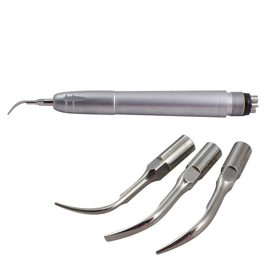 Dental Piezo Air Scaler Handpiece 4-Hole - Ultrasonic Scaling with 3 Tips