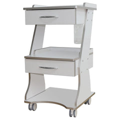 Dental Mobile Cart Medical Rolling Trolley - 3 Layer with Socket and Water Bottle