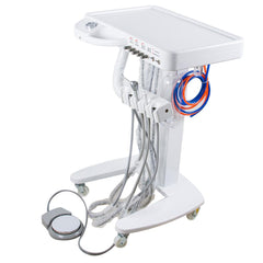 Dental Delivery Mobile Cart Unit 4-Hole - No Compressor