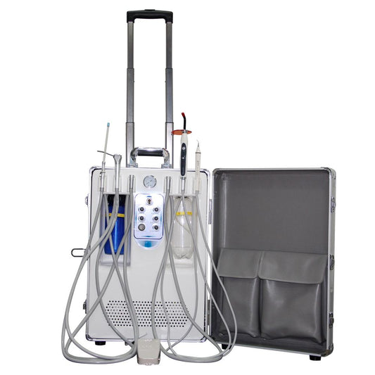 Dental Portable Delivery Unit All-in-One Mobile - LED Curing Light Ultrasonic Scaler 550W