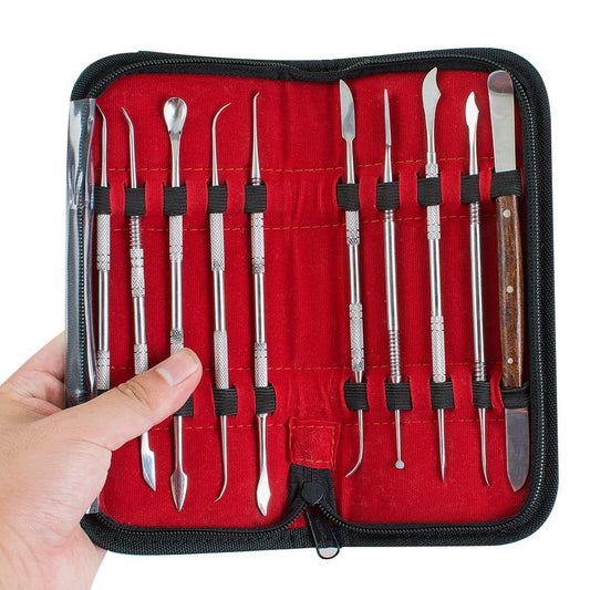 Dental Wax Carving Tool Set 10pcs - Stainless Steel