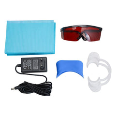 Dental Teeth Whitening LED Light 10 Lamps Table Clamp - 36W Blue Light 0-20 Min Timer