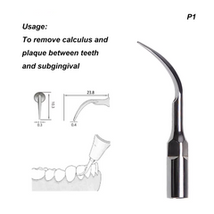 5Pcs Dental Ultrasonic Scaler Tips | EMS & Woodpecker Compatible | Stainless Steel Periodontal Scaling Tips