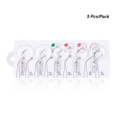 5Pcs Dental Ultrasonic Scaler Tips | EMS & Woodpecker Compatible | Stainless Steel Periodontal Scaling Tips