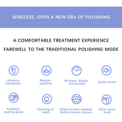 Dental Wireless Electric Polishing Motor | Prophy Handpiece Kit with 2 Universal Prophy Angles