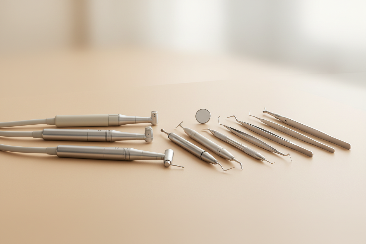 暖色调牙科设备横幅