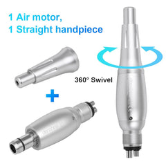 Dental Low Speed Handpiece Kit - Includes 360° Swivel Prophy Air Motor
