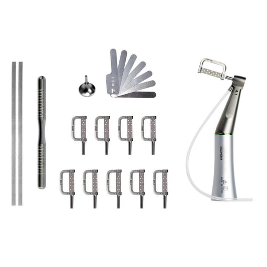 Dental Orthodontic IPR 4:1 Contra Angle Handpiece Kit - Interproximal Reduction with 2 Strips