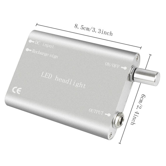 Dental Headlight Battery Pack USB Rechargeable - 4.2V 5W Lithium Silver