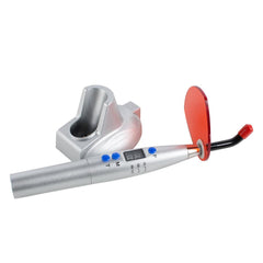 Dental Wireless LED Curing Light 1500mW Silver - Cordless Rechargeable 5W 420-480nm