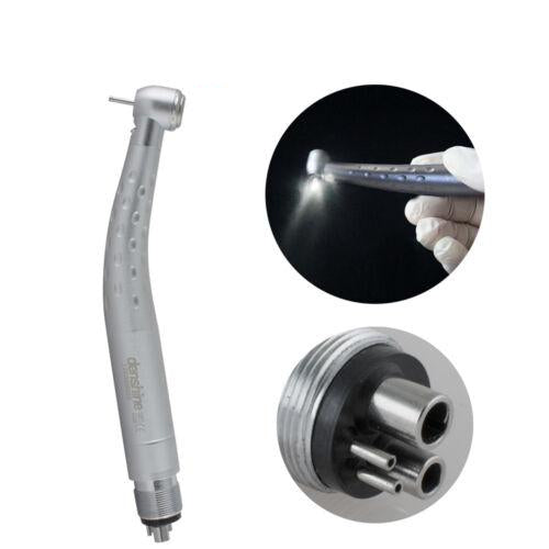4-Hole E-Type LED Fiber Optic High-Speed Handpiece with 3-Button Control & High Torque