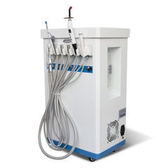 Portable Dental Delivery Cart Unit with Compressor - 4 Hole
