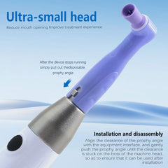Dental Wireless Prophy Handpiece with LCD - 6 Speed 3000 RPM
