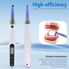 Dental Wireless Prophy Handpiece with LCD - 6 Speed 3000 RPM