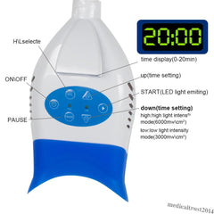 Dental Mobile Teeth Whitening LED Lamp with Wheels - 36W Portable Bleaching Light