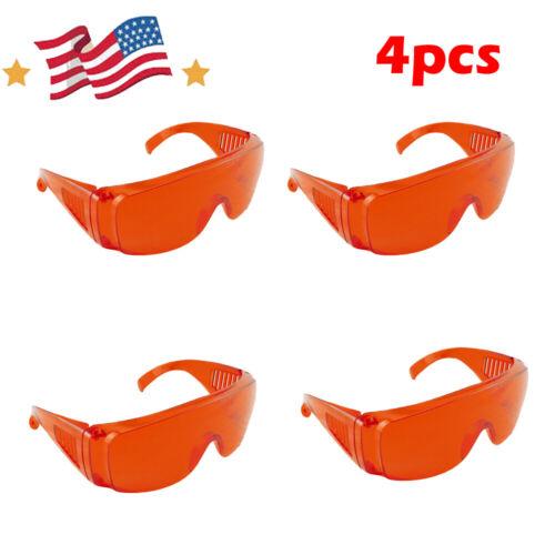 Only USA Dental Protective Safety Glasses 4pcs Red - LED UV Curing Light Eye Protection