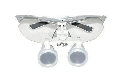Dental Binocular Loupes 3.5X 320mm Silver - Optical Glass Surgical Magnifier