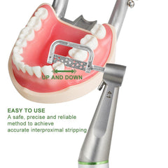 Dental Orthodontic IPR 4:1 Contra Angle Handpiece Kit - Interproximal Reduction with 2 Strips