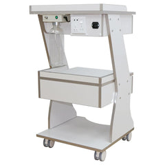 Dental Mobile Cart Medical Rolling Trolley - 3 Layer with Socket and Water Bottle