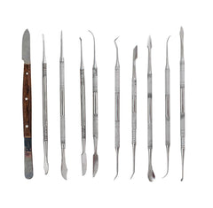 Dental Wax Carving Tool Set 10pcs - Stainless Steel