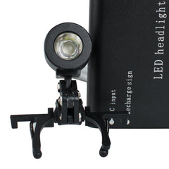 Portable Dental LED Headlight 1W Black Rechargeable - Clip-on for Loupes