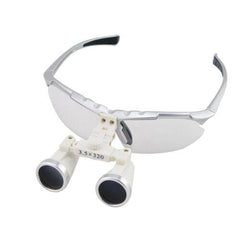 Dental Binocular Loupes 3.5X 320mm Silver - Optical Glass Surgical Magnifier