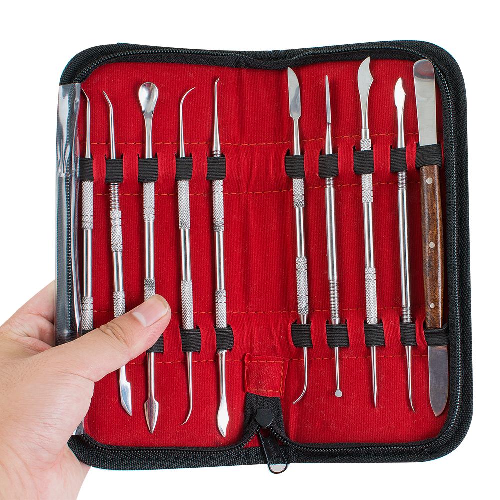 Dental Wax Carving Tool Set 10pcs - Stainless Steel