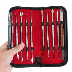 Dental Wax Carving Tool Set 10pcs - Stainless Steel