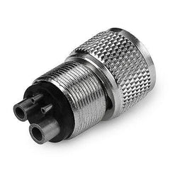 Dental Handpiece Tubing Adapter 4 Hole to 2 Hole - Stainless Steel Quick Change