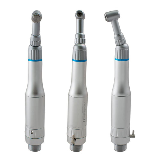 Dental Low-Speed Handpiece Kit – E-Type Air Motor, Contra Angle & Straight Nose, Push Button