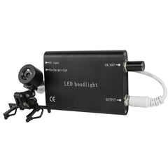 Portable Dental LED Headlight 1W Black Rechargeable - Clip-on for Loupes